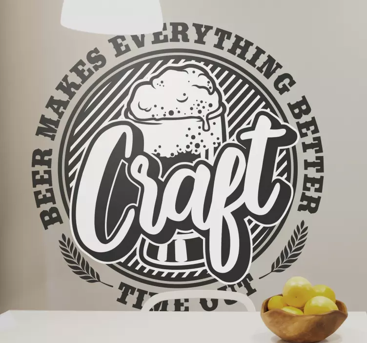 Beer craft realistic drink sticker - TenStickers