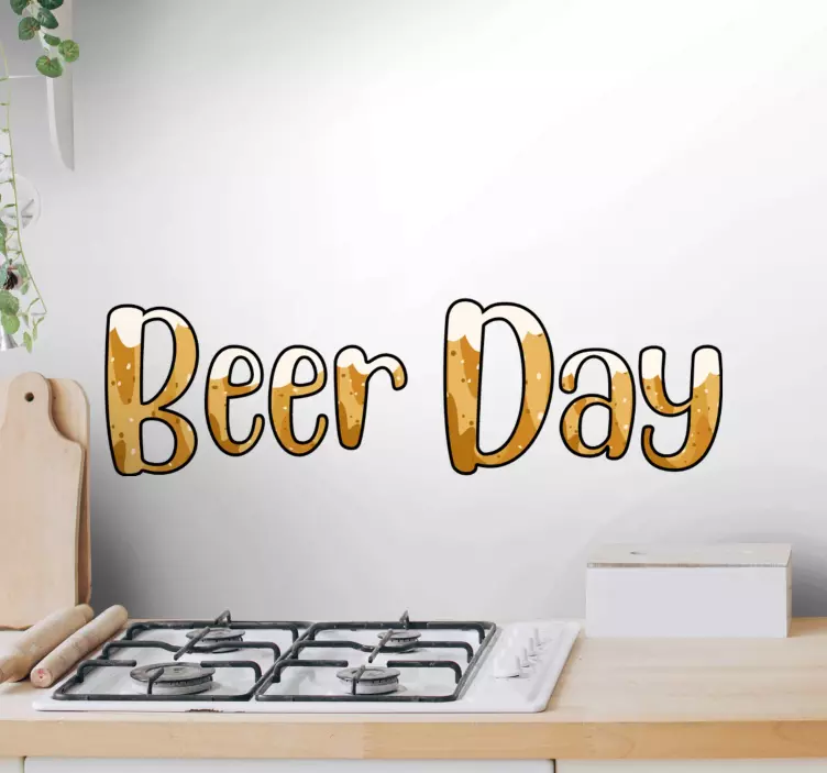 Beer day drink vinyl sticker - TenStickers