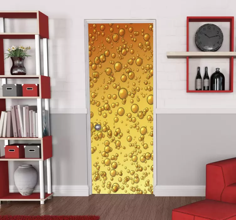 Original beer door vinyl decal - TenStickers