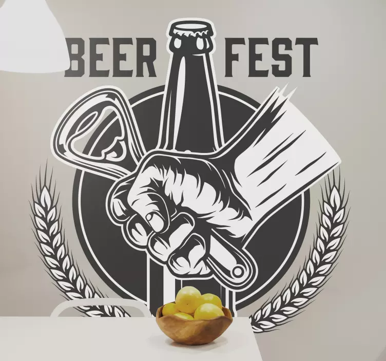 Beer fest drink vinyl sticker - TenStickers