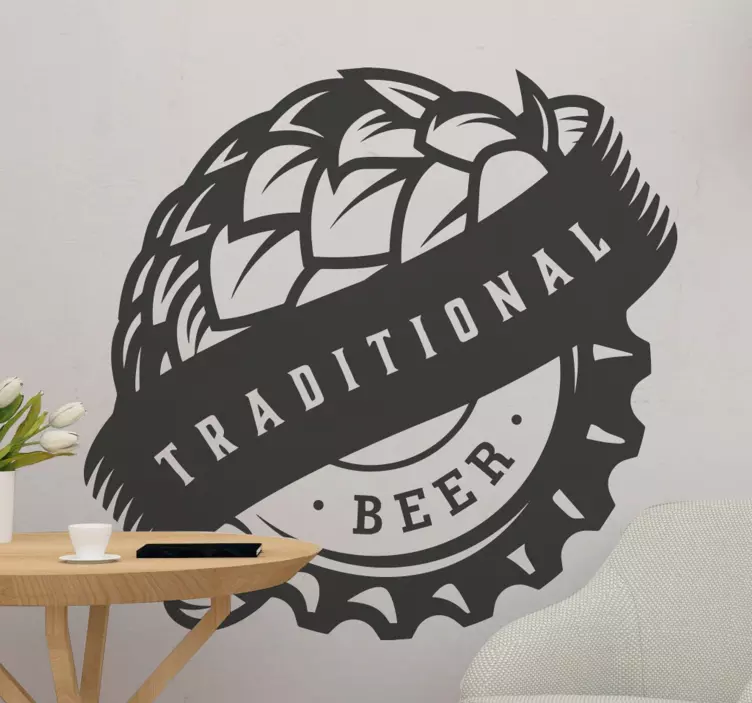 Beer ingredients logo drink sticker - TenStickers
