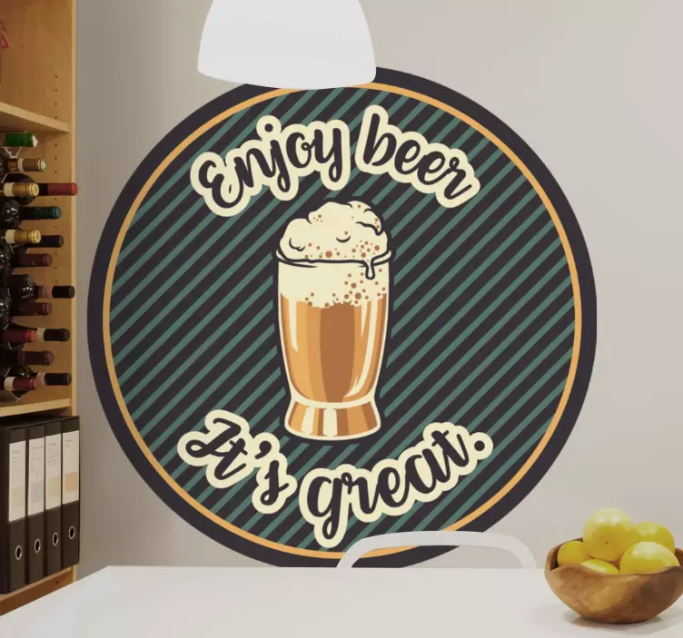 Beer is great drink sticker - TenStickers