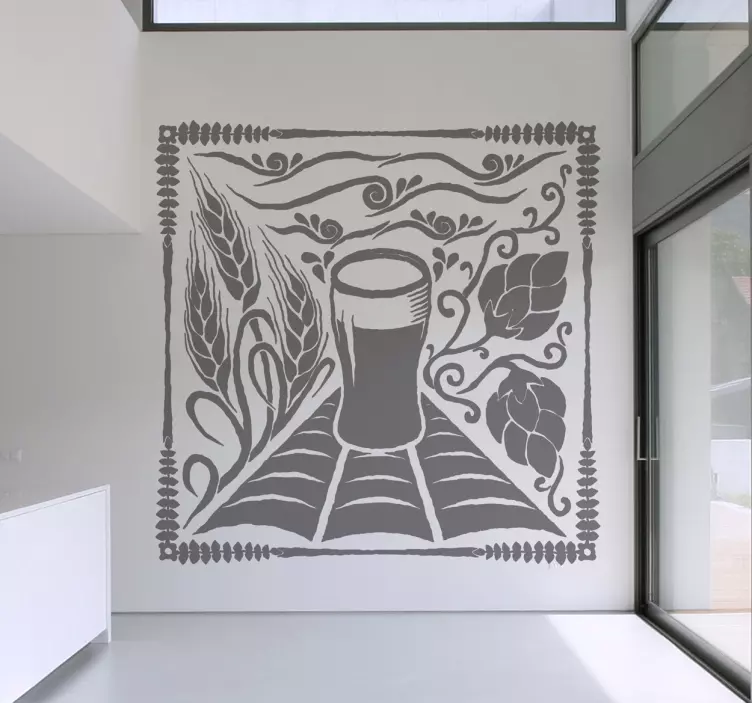 Beer Origin Illustration Decal - TenStickers