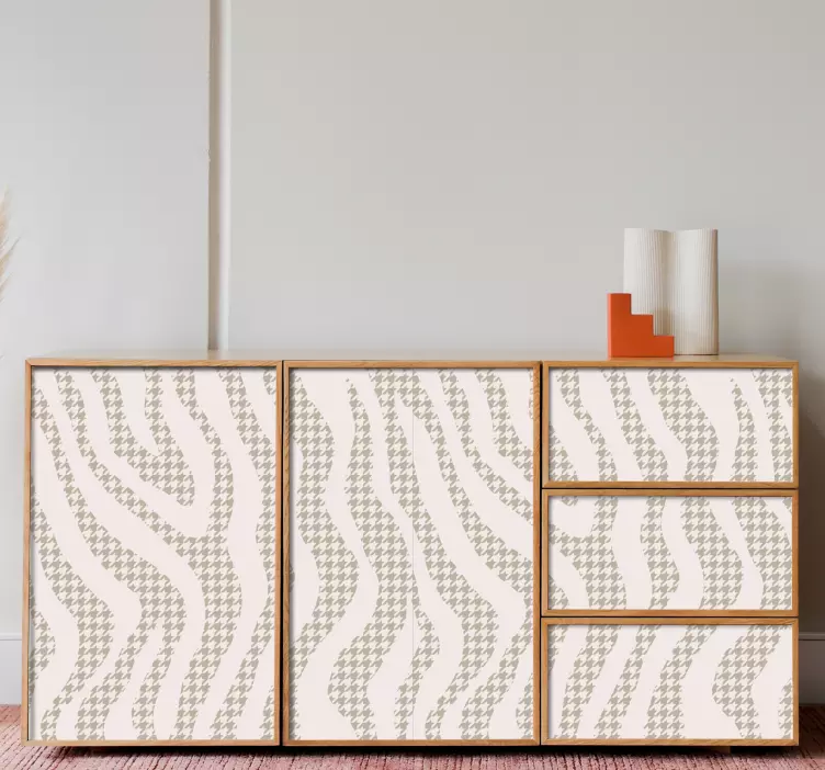 Beige irregular zebra pattern furniture sticker - TenStickers