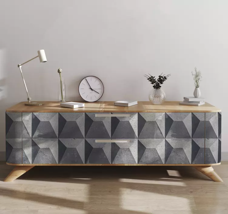 "Béton brut" texture furniture sticker - TenStickers