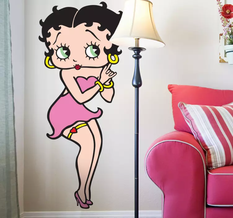Betty Boop in Color Home Sticker - TenStickers