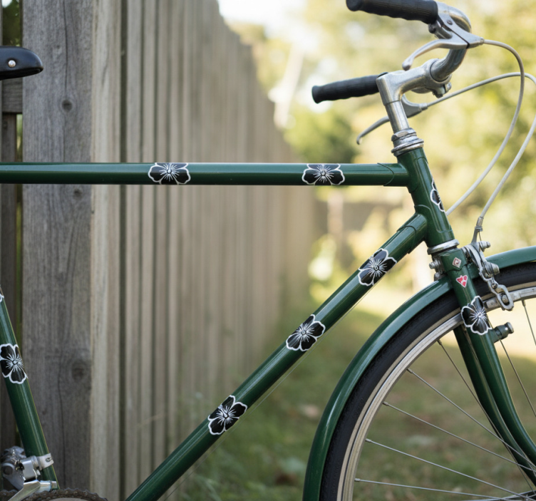 Bike sticker hibiscus flowers pack - TenStickers