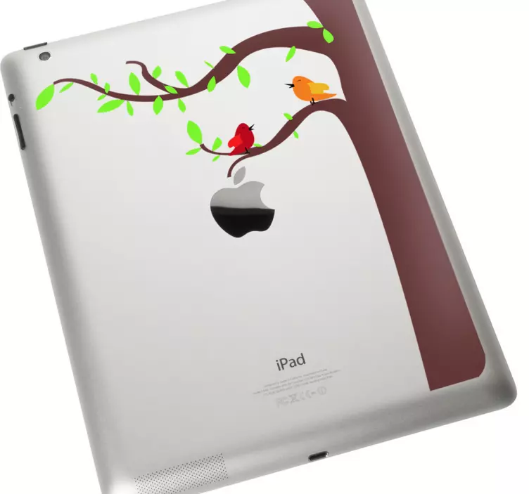 Birds & Tree iPad Sticker - TenStickers