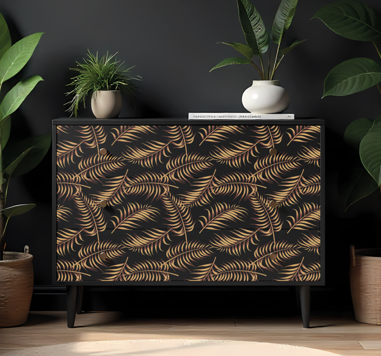 Black and golden décor furniture sticker - TenStickers