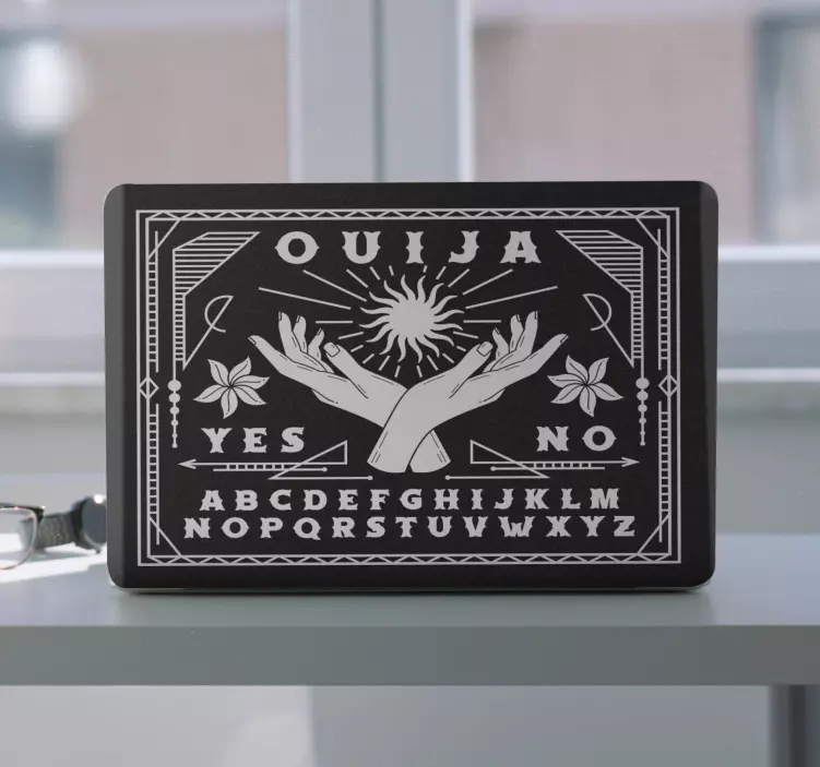 Black and white ouija board laptop skins - TenStickers
