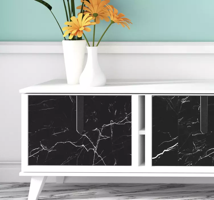 Black elegant marble furniture decal - TenStickers