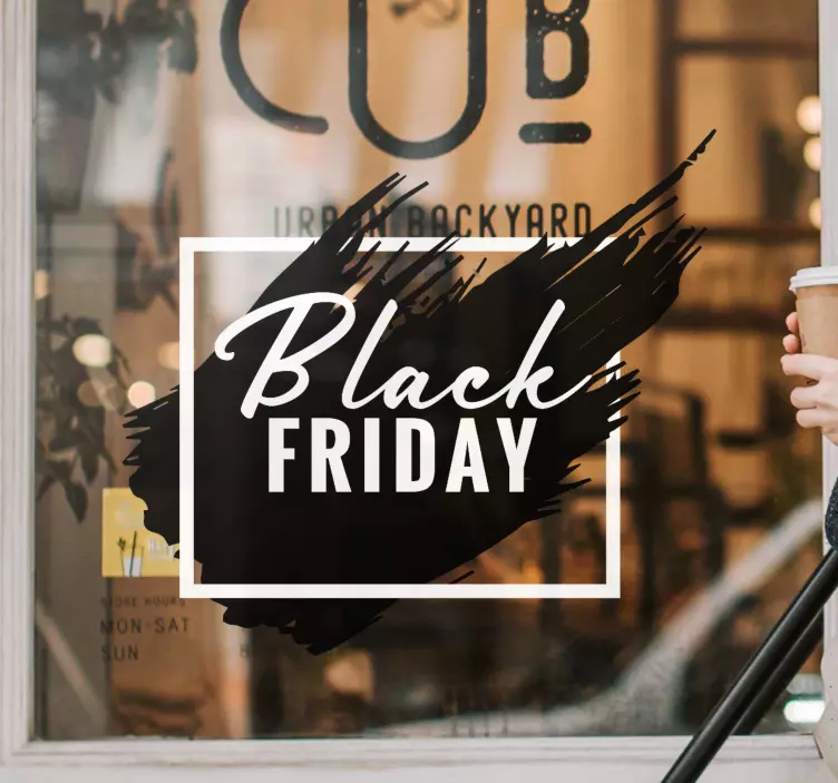 Black friday graphics window sticker - TenStickers