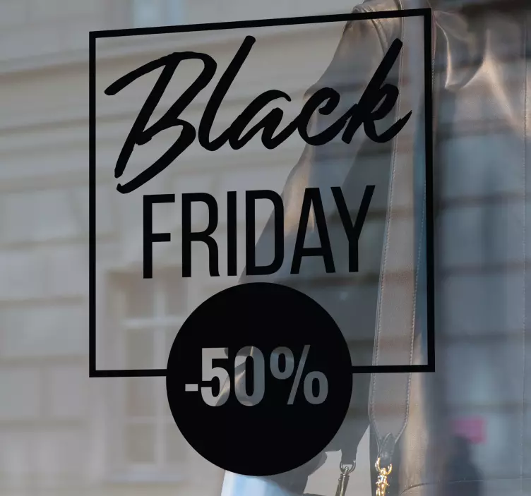 Personalized percentage black Friday sticker - TenStickers