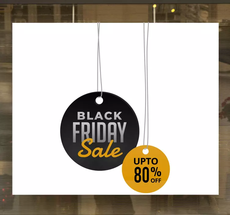 Black friday sales window sticker - TenStickers