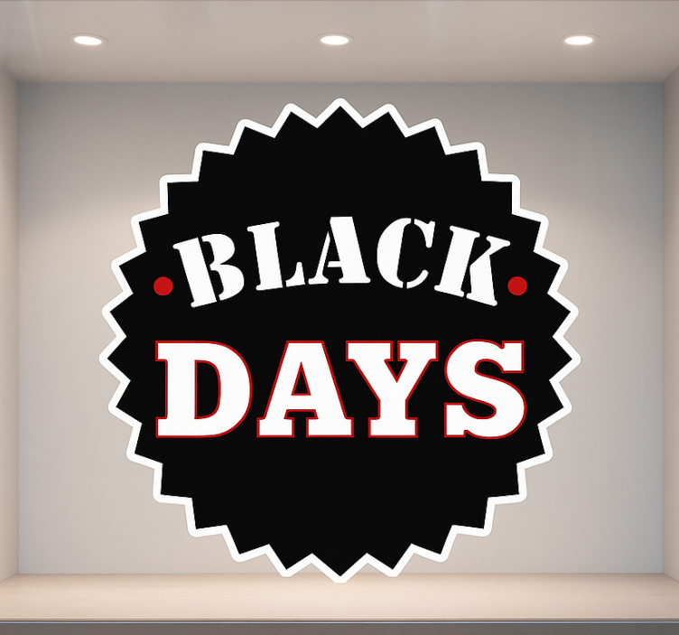 Black friday sticker circular "black days" - TenStickers