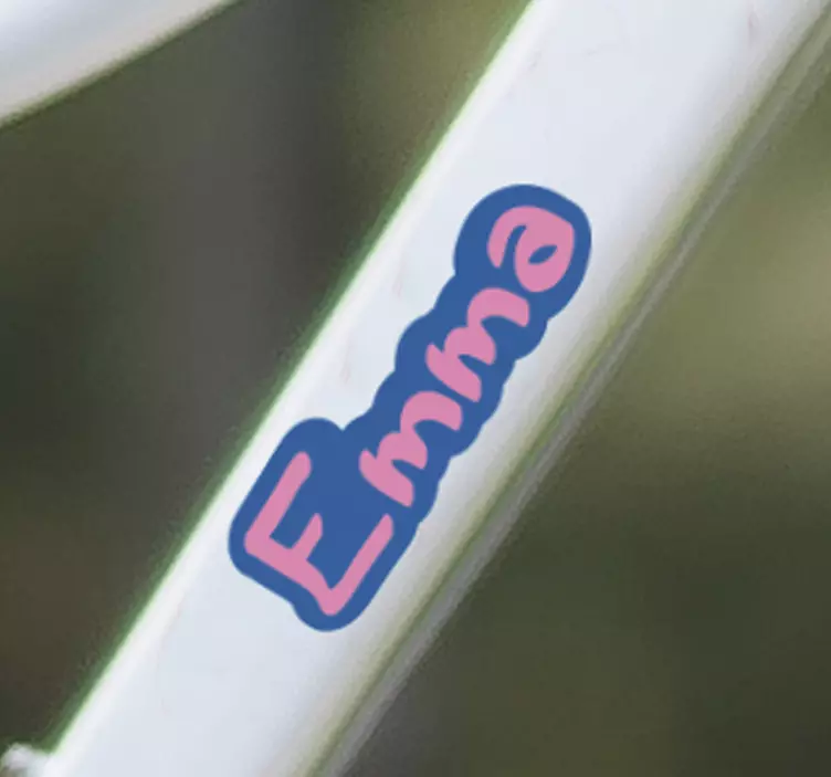 Customizable block name bike sticker - TenStickers