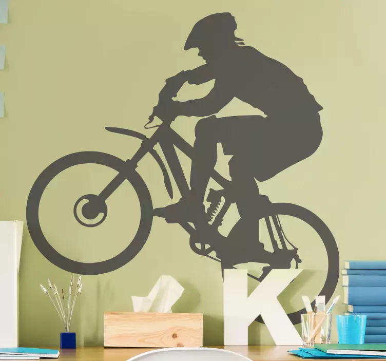 BMX silhouette motorbike sticker - TenStickers