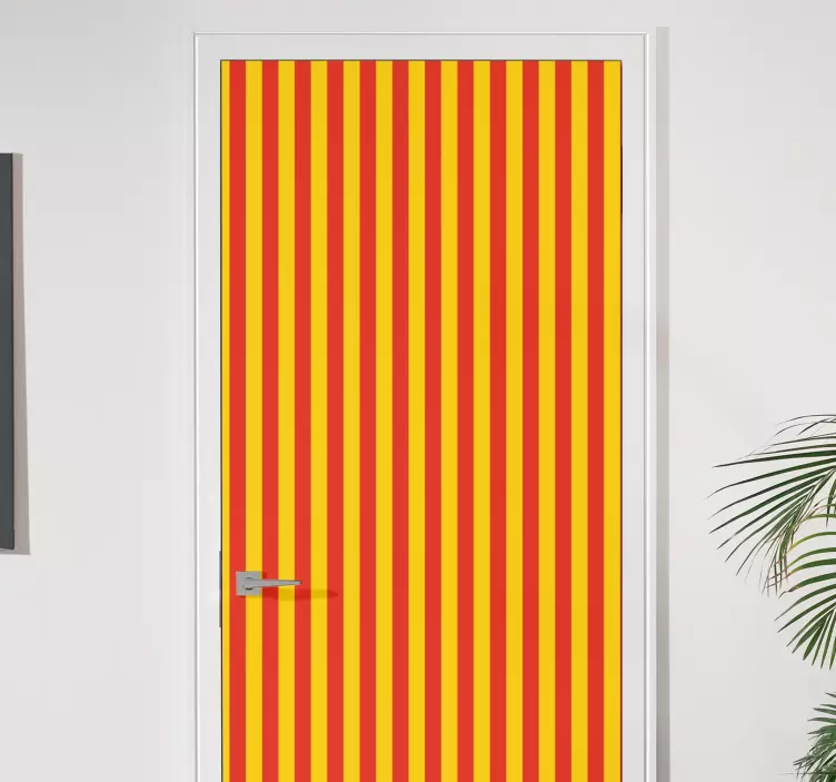 Bold Striped Pattern door sticker - TenStickers