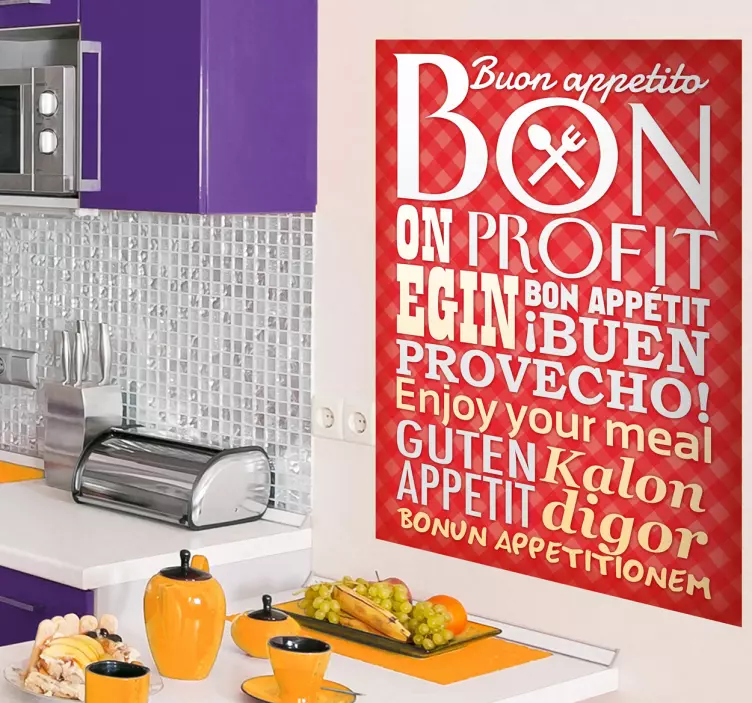 Bon Appetit Wall Sticker - TenStickers