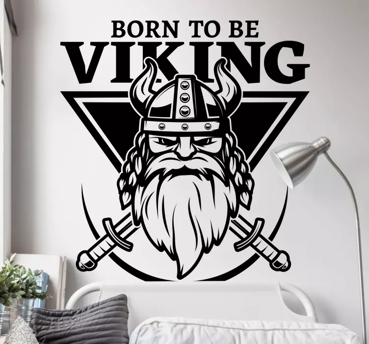 BORN to be VIKING wall stickers quotes - TenStickers
