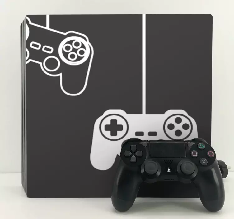 Boys gamer joysticks silhouette PS4 sticker - TenStickers