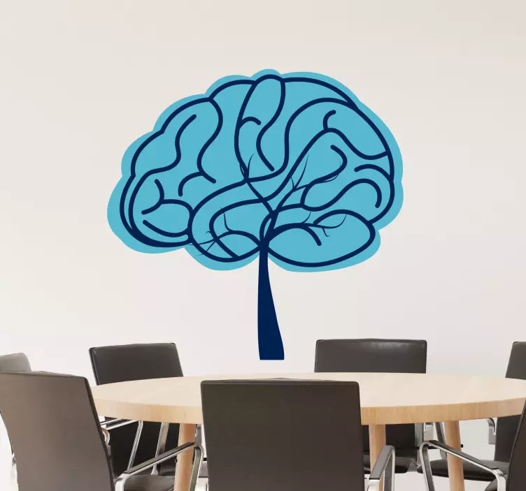 Brain with tree plant wall sticker - TenStickers