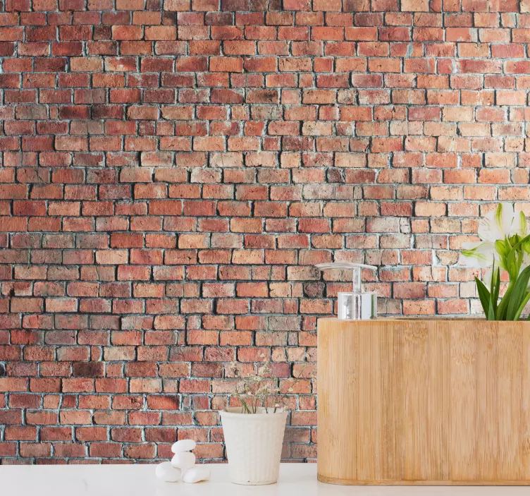 Brick wall shower screen sticker - TenStickers