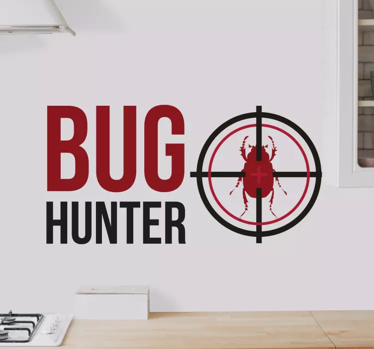 Bug hunter bug vinyl sticker - TenStickers