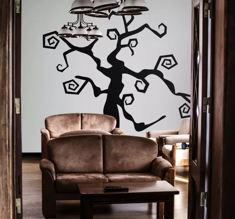 Burtonian tree halloween sticker - TenStickers