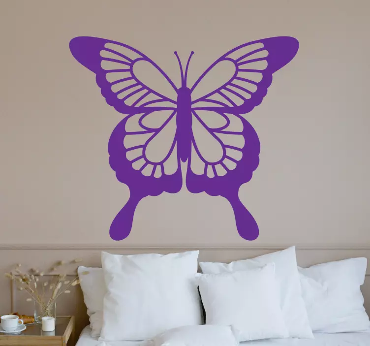 Butterfly wall sticker elegant butterfly shape - TenStickers