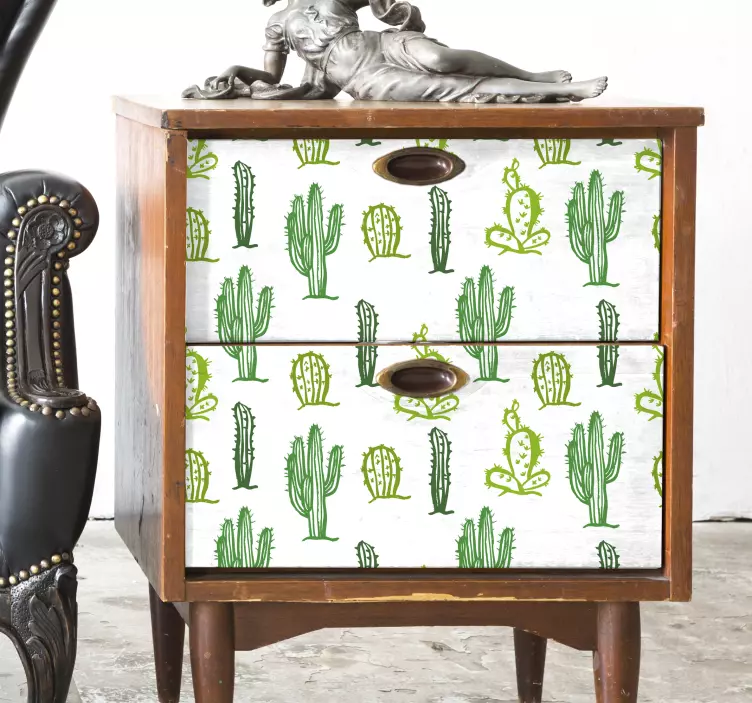 Cacti Collection Furniture Sticker - TenStickers