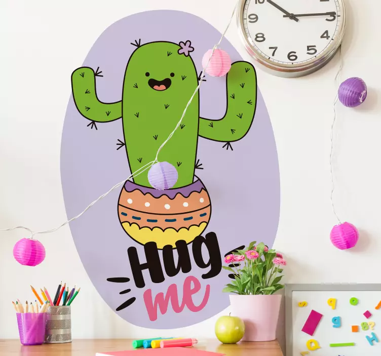 Cactus Embracing Joy animal wall decor - TenStickers