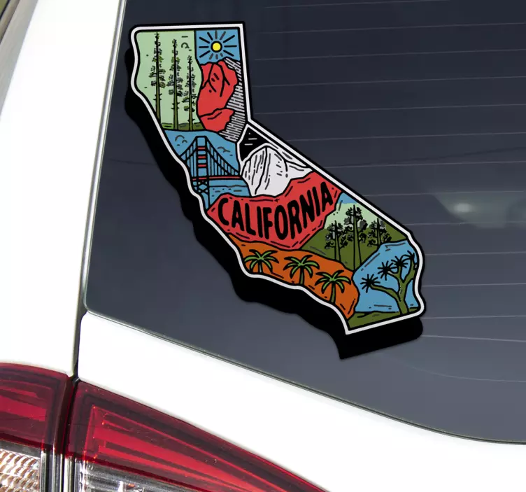 California car vinyl sticker - TenStickers
