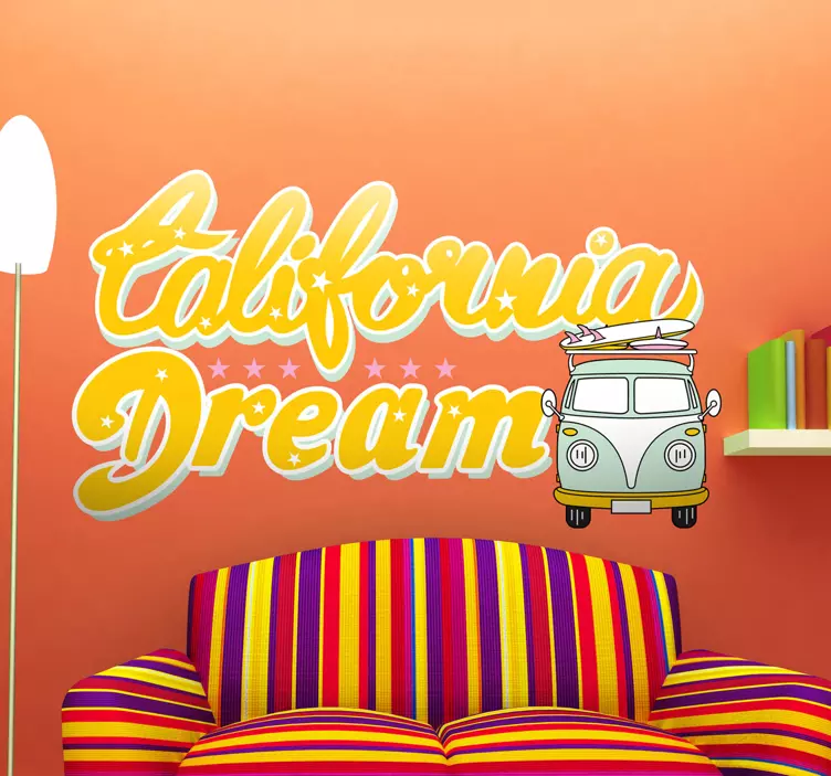 California Dream Wall Sticker - TenStickers