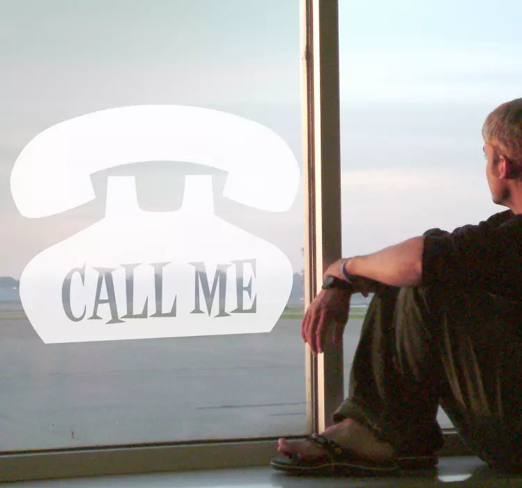 Call Me Telephone Sticker - TenStickers