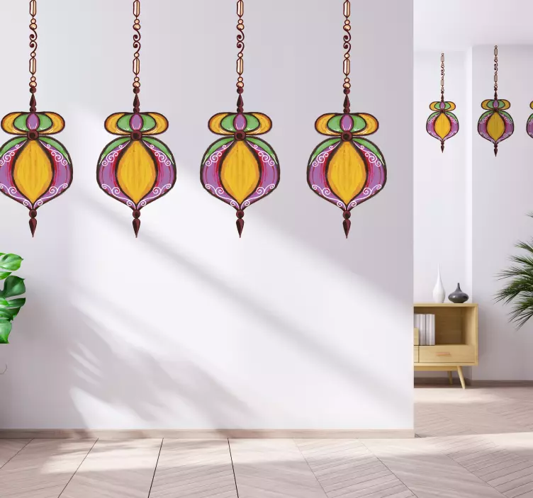 Candiles arabian colour wall sticker - TenStickers