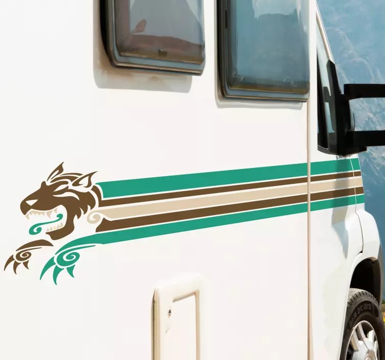 Caravan Lines Vehicle Sticker - TenStickers