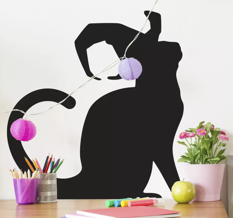 Cat sticker elegant cat outline - TenStickers