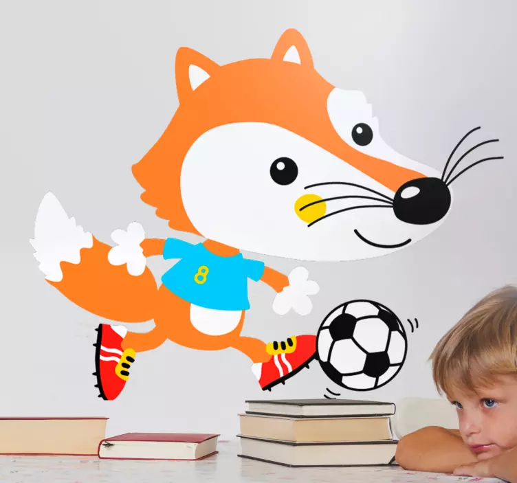 Cat sticker whimsical fox figurine - TenStickers