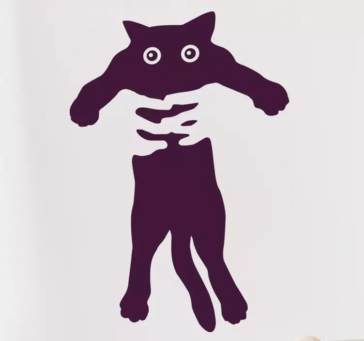 Catching the cat wall sticker - TenStickers