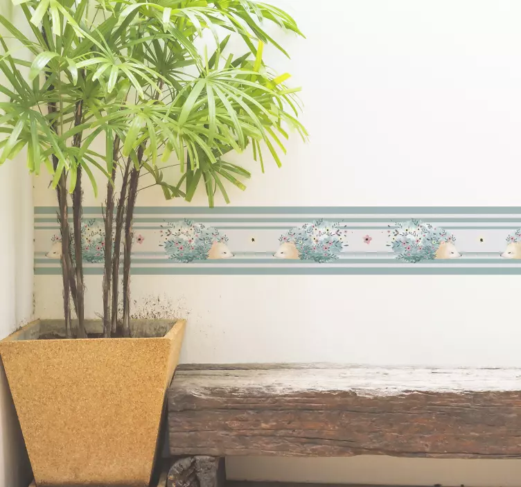 Charming Hedgehog Pattern farm animal sticker - TenStickers