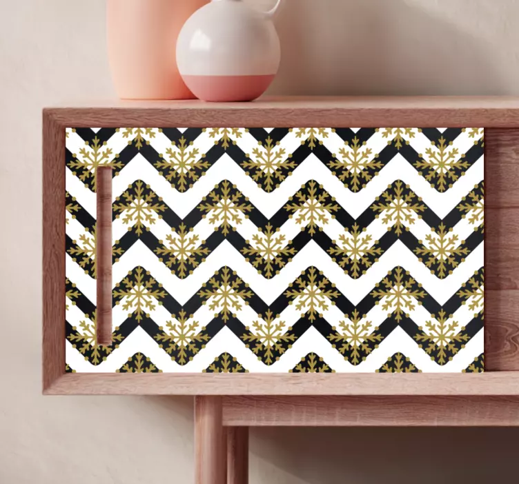 Chevron Floral Pattern decoration wall sticker - TenStickers
