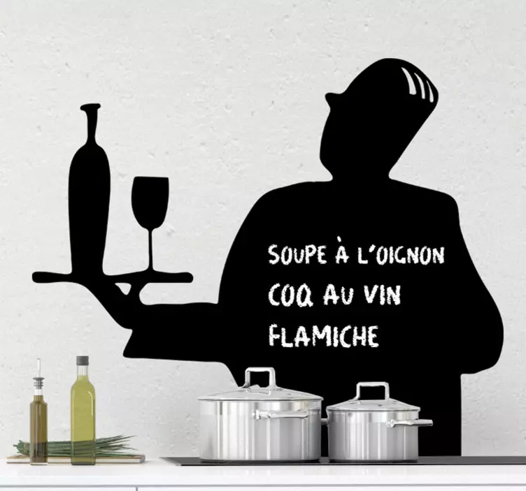 chic waiter write on decal - TenStickers