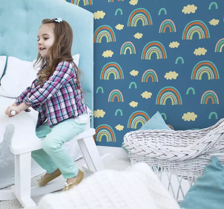Children's rainbow Wall Mural sticker - TenStickers