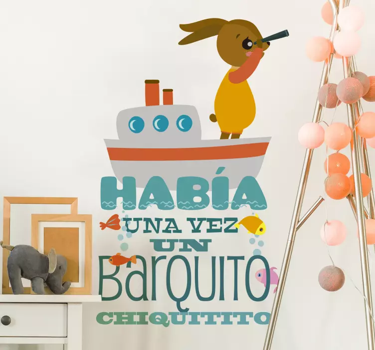 children's song the little boat wall sticker - TenStickers