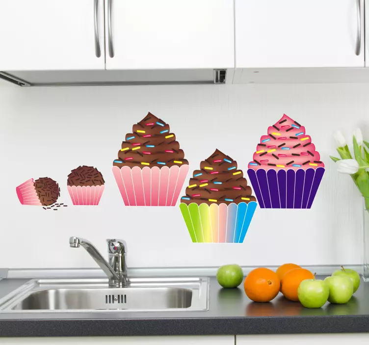 Chocolate Cupcake Wall Sticker - TenStickers
