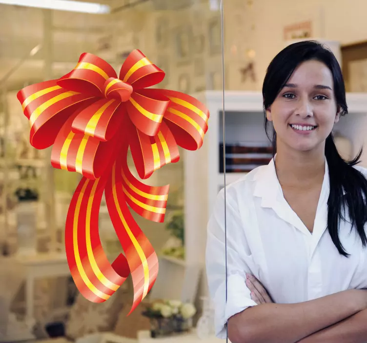 Christmas Ribbon Stickers - TenStickers