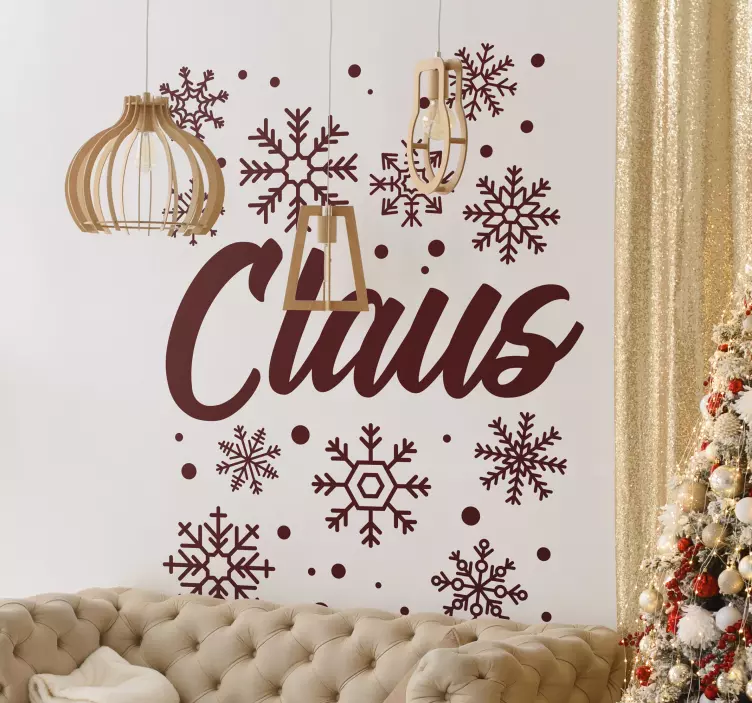 Christmas Snowflakes  christmas sticker - TenStickers