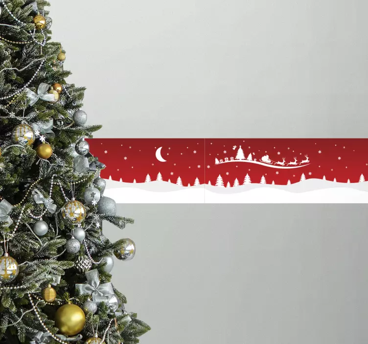 Christmas wave christmas sticker - TenStickers