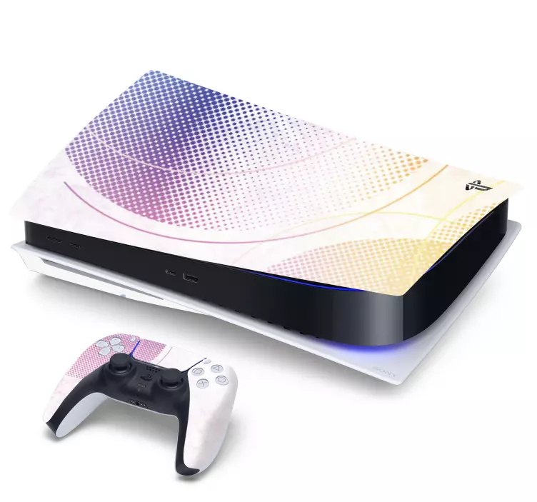 Circular background with dots  PS5 sticker - TenStickers